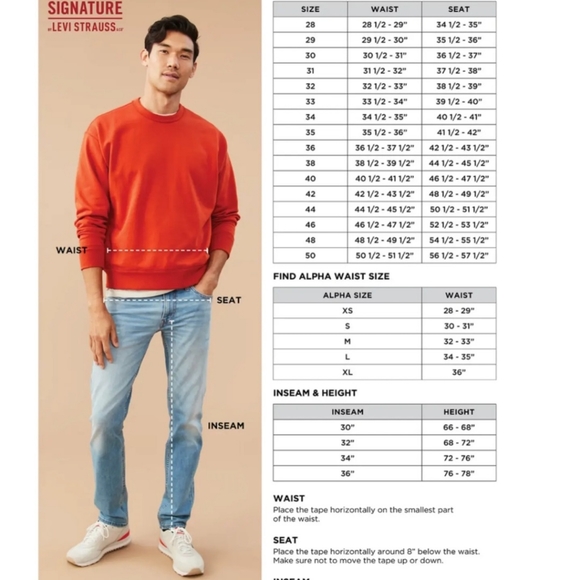 NWT Levis Signature by Levi Strauss Relaxed Fit Men's Size 42x32 PRICE FIRM - Picture 4 of 9